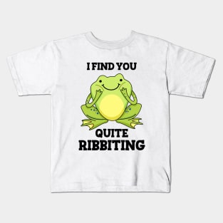 Quite Ribbiting Funny Frog Pun Kids T-Shirt